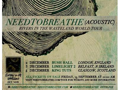 Tickets Go On Sale For 3-Date Needtobreathe UK Tour