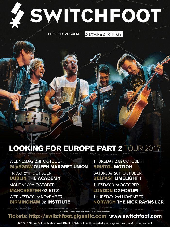 Switchfoot 'Looking For Europe Part 2' Tour of UK & Ireland Kicks Off This Month
