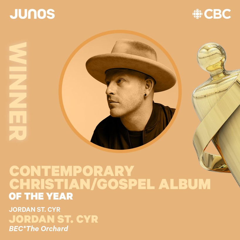 Jordan St. Cyr Wins His First Juno Award
