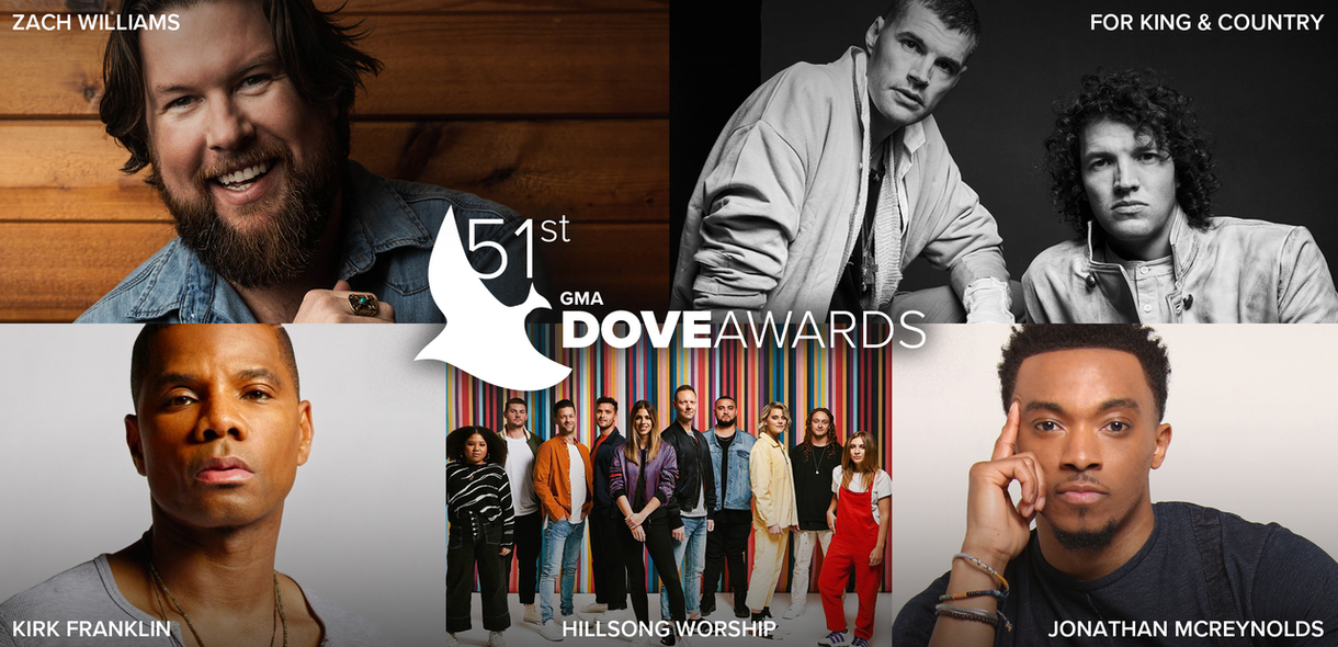 51st Annual GMA Dove Awards Nominees Announced, Zach Williams & for King & Country Lead With 5 Nominations